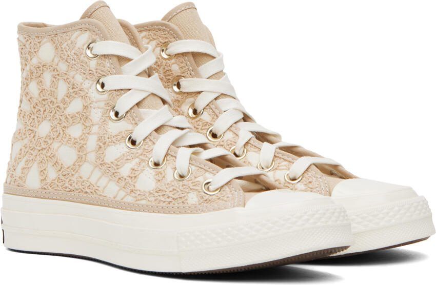 Converse Off-White  Beige Chuck 70 Hi Sneakers - Picture 2