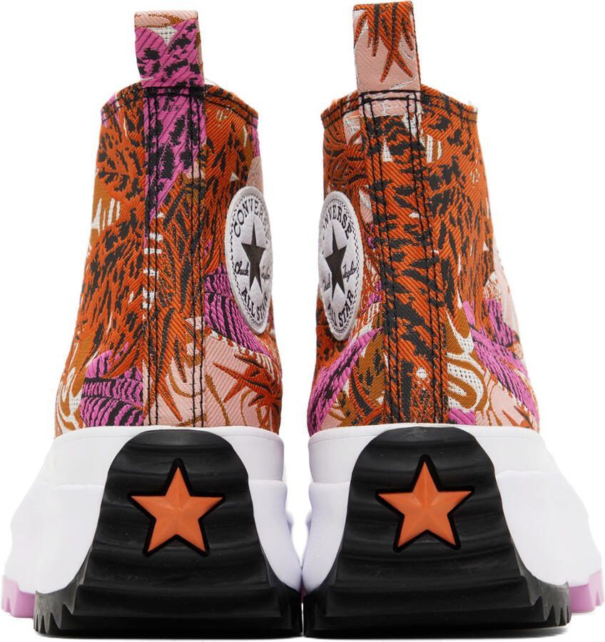 Converse Pink  Orange Run Star Hike Tropical Florals Sneakers