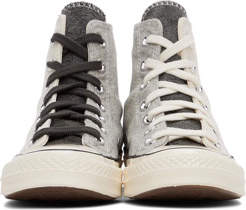 Converse SSENSE Exclusive Off-White  Grey Chuck 70 Hi Sneakers - Picture 2