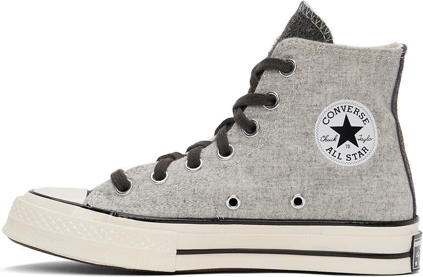 Converse SSENSE Exclusive Off-White  Grey Chuck 70 Hi Sneakers - Picture 4