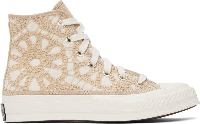Converse Off-White  Beige Chuck 70 Hi Sneakers - Picture 5