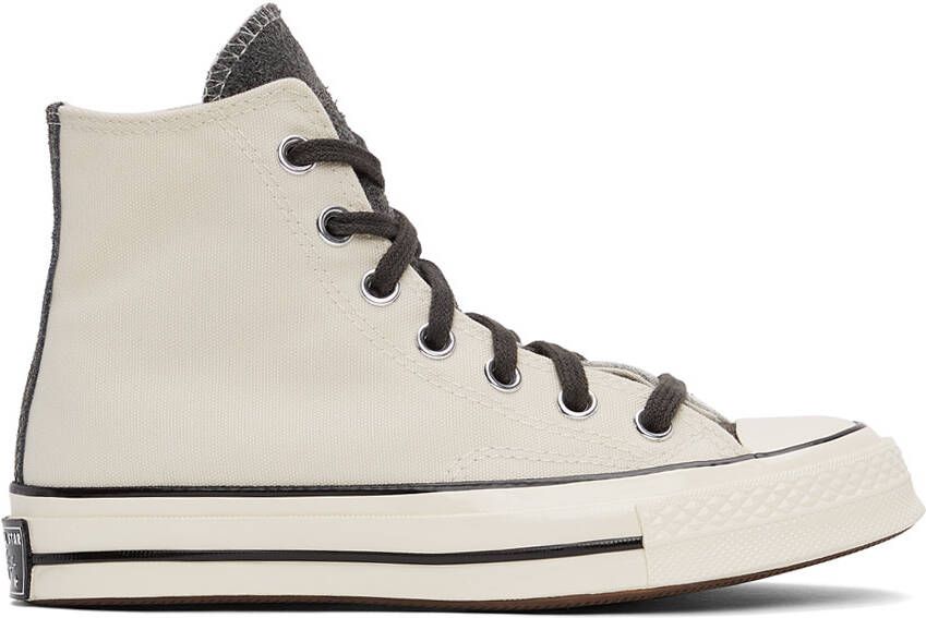 Converse SSENSE Exclusive Off-White  Grey Chuck 70 Hi Sneakers - Picture 5