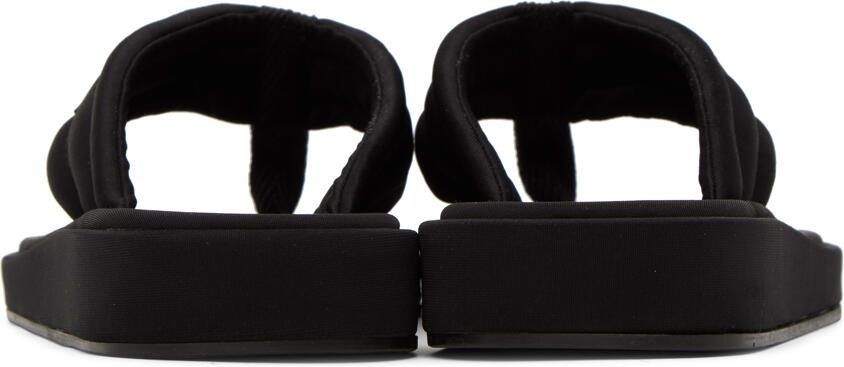 Coperni Black Quilted Flip Flops