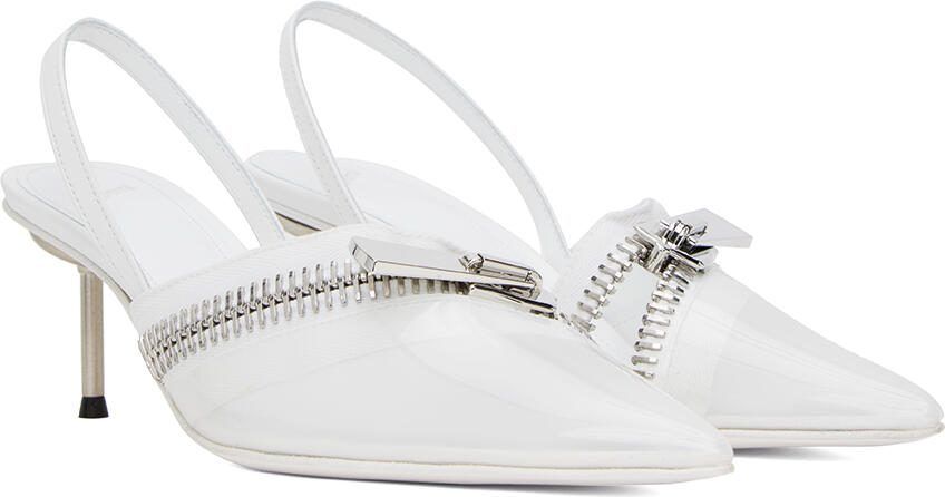 Coperni White Clear Zip Heels - Picture 2