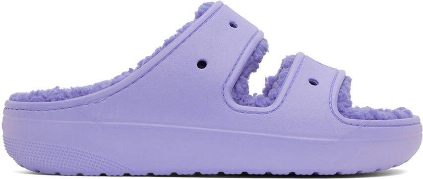 Crocs Blue Classic Cozzzy Sandals - Picture 5