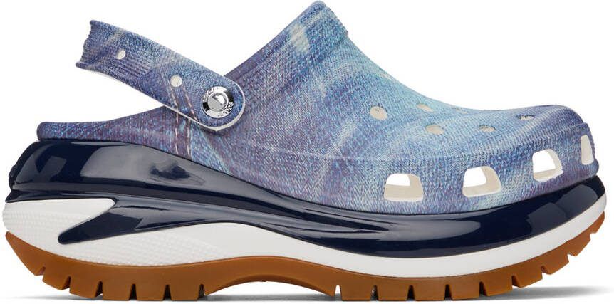 Crocs Blue Mega Crush Clogs - Picture 5