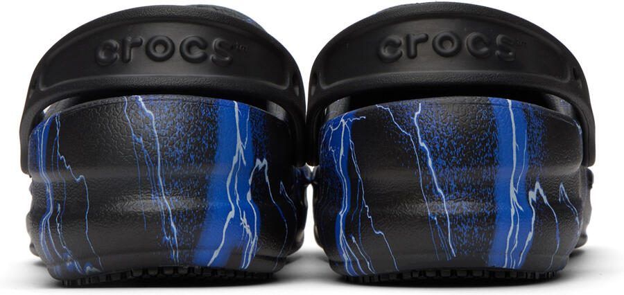 Crocs Black  Blue Bistro Graphic Clogs