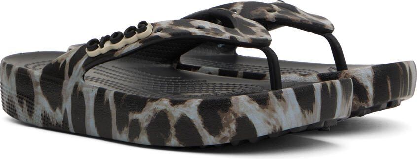 Crocs Black  Gray Classic Platform Flip Flops - Picture 2