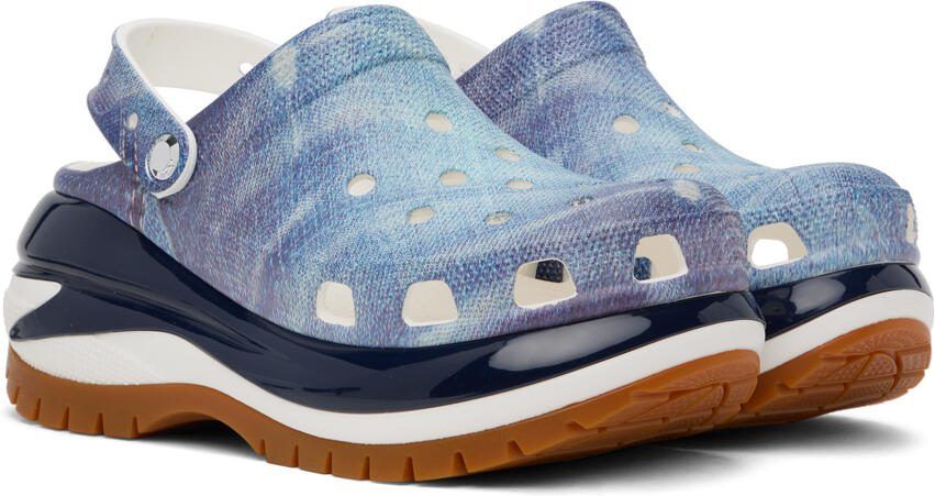 Crocs Blue Mega Crush Clogs - Picture 2