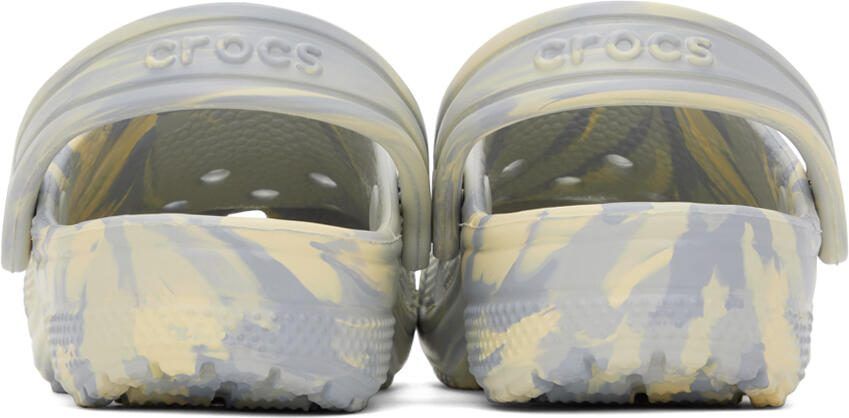 Crocs Kids Blue  Off-White Classic Marbled Clogs