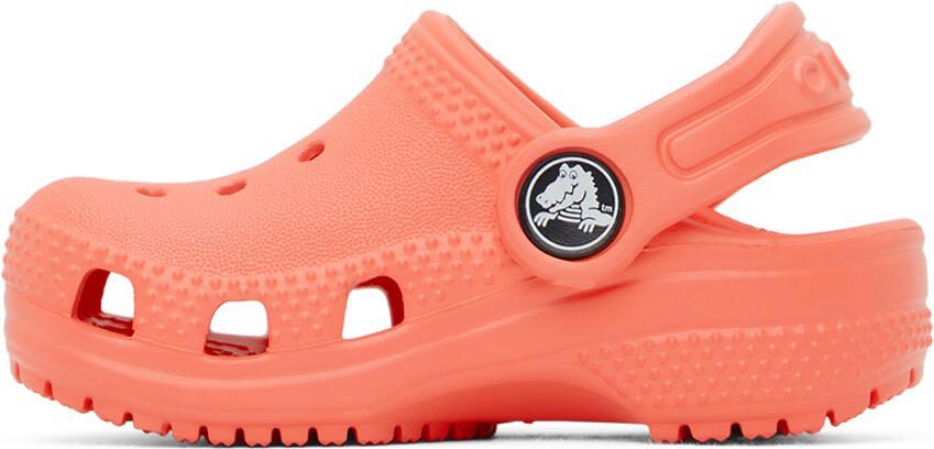 Crocs Kids Orange Classic Clogs - Picture 2