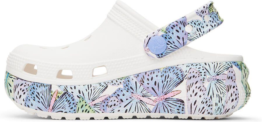 Crocs Kids White Classic Cutie Butterfly Clogs - Picture 3