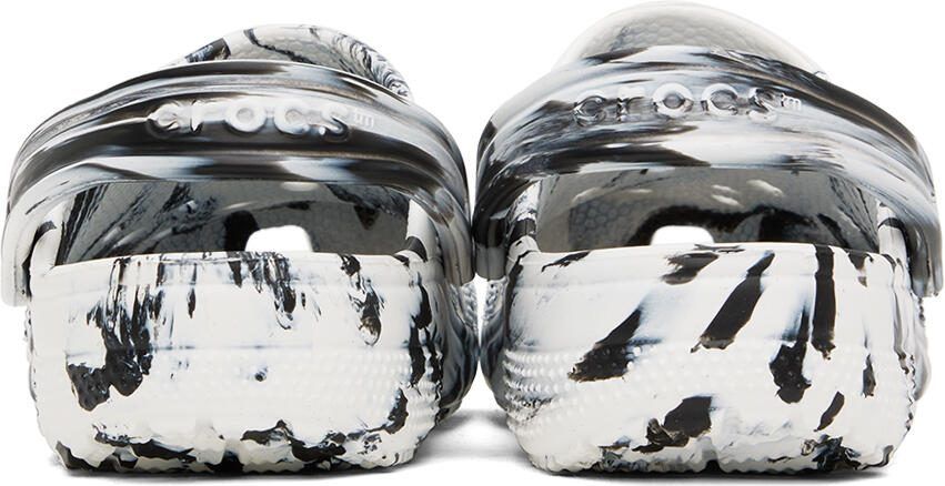 Crocs Black  White Marbled Clogs
