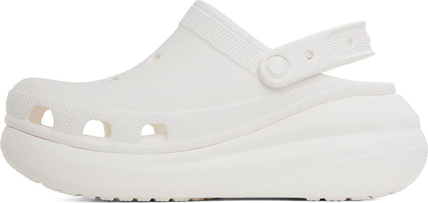 Crocs White Classic Crush Platform Clogs - Picture 5