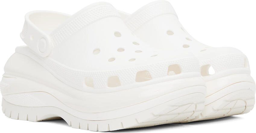 Crocs White Mega Crush Clogs - Picture 2