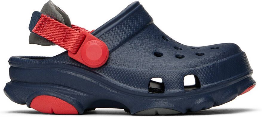 Crocs Kids Navy  Red All Terrain Clogs - Picture 4