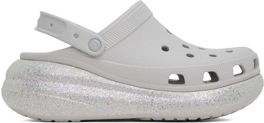 Crocs Off-White Crush Glitter Clogs - Picture 4