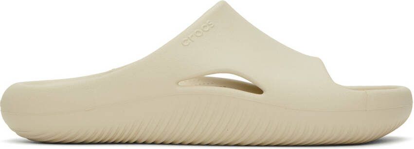 Crocs Off-White Mellow Recovery Slides - Picture 5