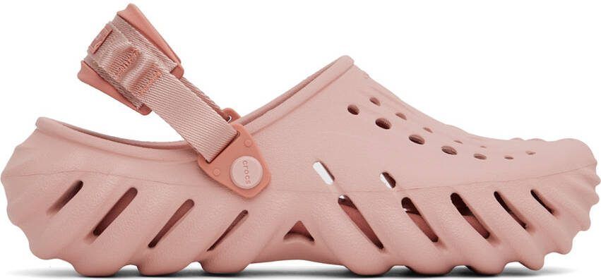 Crocs Pink Echo Slides - Picture 5