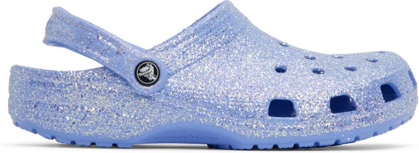Crocs Purple Classic Glitter Clogs - Picture 5
