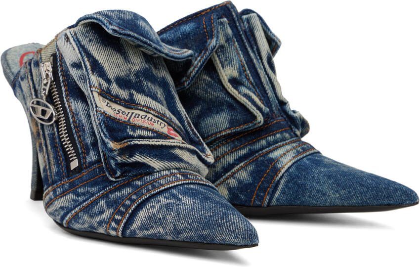 Diesel Blue D-Venus Pocket ML Mules - Picture 2