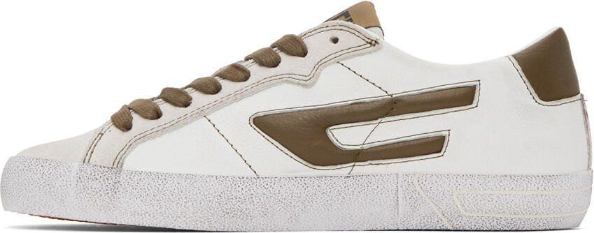 Diesel Off-White  Brown S-Leroji Low Sneakers - Picture 3