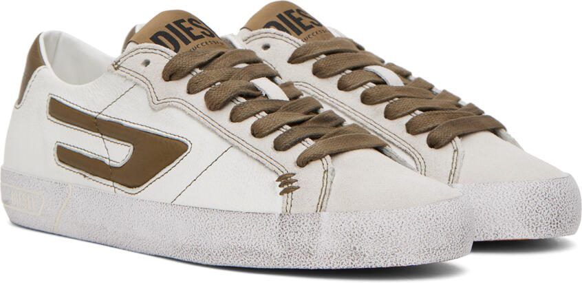 Diesel Off-White  Brown S-Leroji Low Sneakers - Picture 2