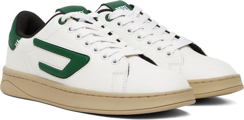 Diesel White  Green S-Athene Low Sneakers - Picture 2