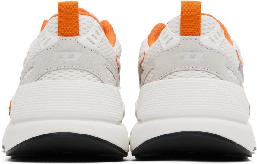 Diesel White  Orange S-Serendipity Sport Sneakers
