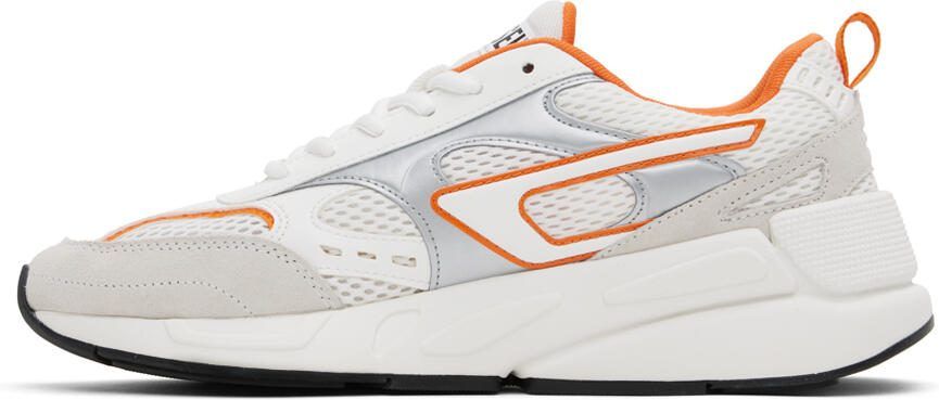 Diesel White  Orange S-Serendipity Sport Sneakers - Picture 3