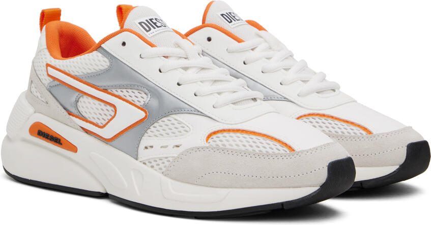 Diesel White  Orange S-Serendipity Sport Sneakers - Picture 2