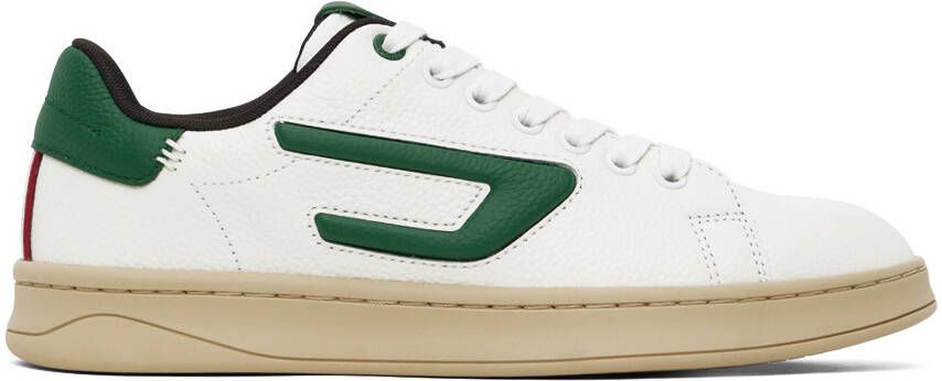 Diesel White  Green S-Athene Low Sneakers - Picture 5