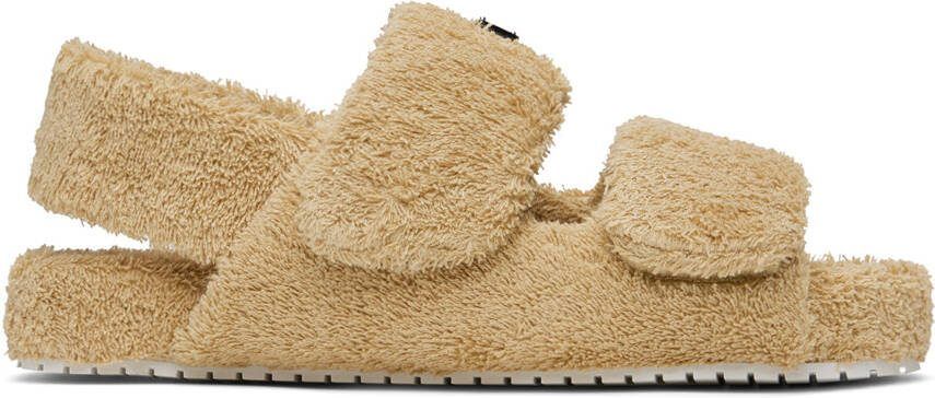 Dolce  Gabbana Beige Logo Sandals - Picture 5