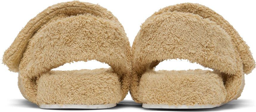Dolce  Gabbana Beige Logo Sandals - Picture 2
