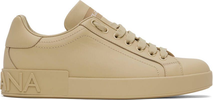 Dolce  Gabbana Beige Portofino Sneakers - Picture 5