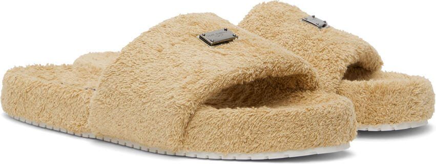 Dolce  Gabbana Beige Sliders Sandals - Picture 3