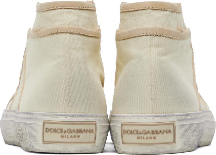 Dolce  Gabbana Beige Vintage Re-Edition Sneakers