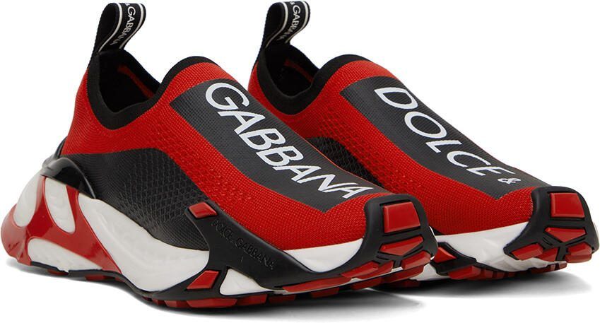 Dolce  Gabbana Black  Red Sorrento Sneakers - Picture 2