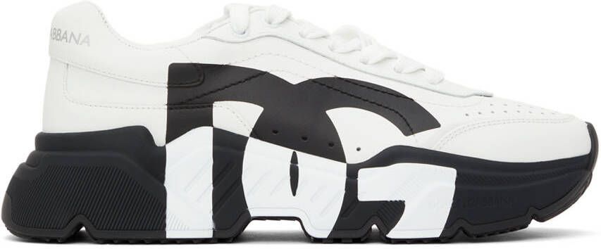 Dolce  Gabbana Black  White Logo Daymaster Sneakers - Picture 5