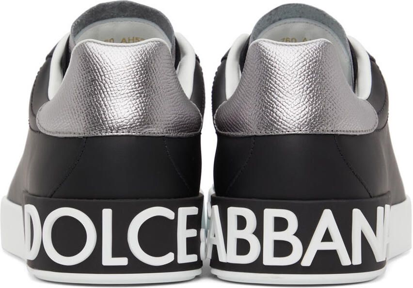 Dolce  Gabbana Black  White Portofino Sneakers - Picture 2