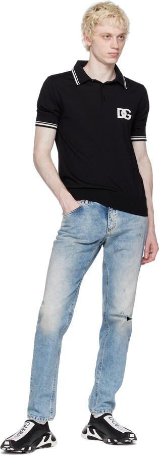 Dolce  Gabbana Black  White Sorrento Sneakers - Picture 5
