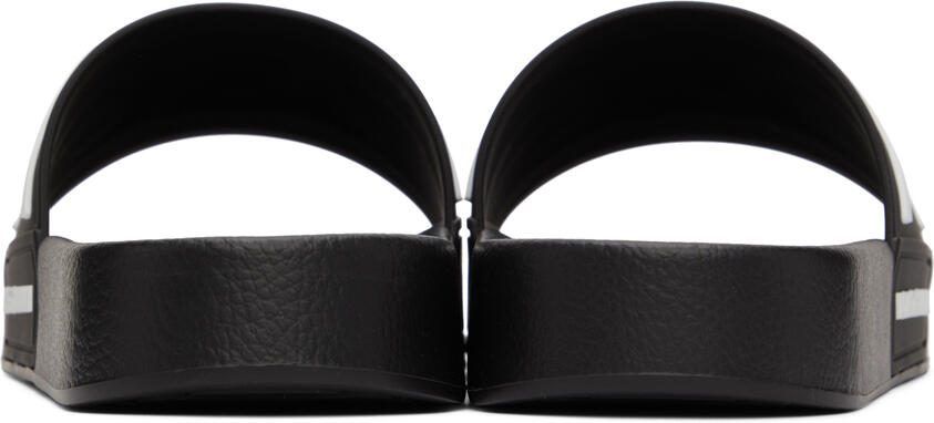 Dolce  Gabbana Black Beachwear Slides