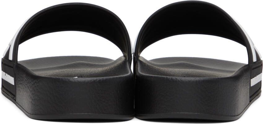 Dolce  Gabbana Black Beachwear Slides