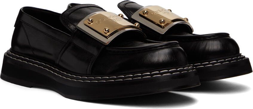 Dolce  Gabbana Black Bernini Loafers - Picture 2