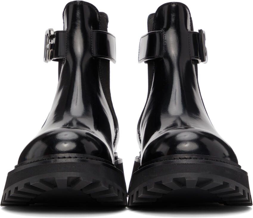 Dolce  Gabbana Black Brushed Ankle Boots - Picture 2