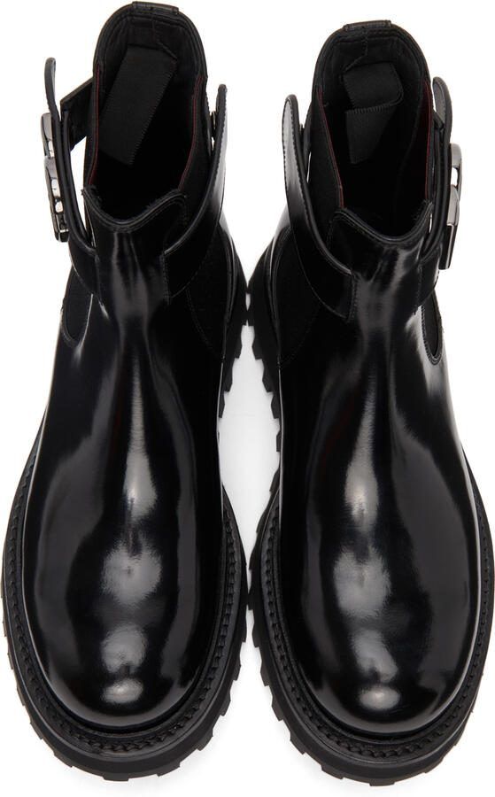 Dolce  Gabbana Black Brushed Ankle Boots - Picture 3