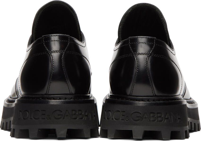Dolce  Gabbana Black Brushed Derbys