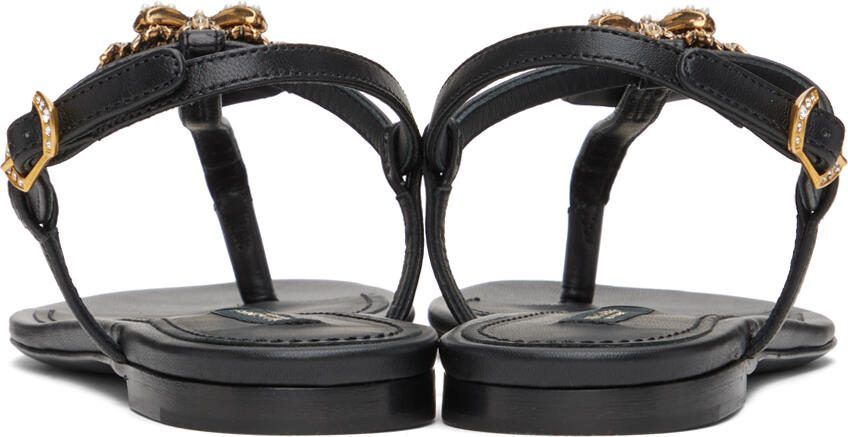 Dolce  Gabbana Black Devotion Sandals