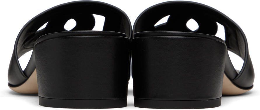 Dolce  Gabbana Black 'DG' Heeled Sandals - Picture 4