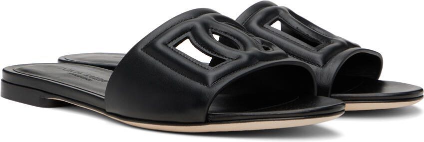 Dolce  Gabbana Black DG Millennials Sandals - Picture 3